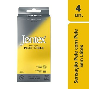 PRESERVATIVO JONTEX SENSAÇÃO PELE COM PELE 4 UNIDADES