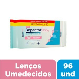BEPANTOL BABY LENÇOS UMEDECIDOS 96 UNIDADES LEVE 96 PAGUE 80