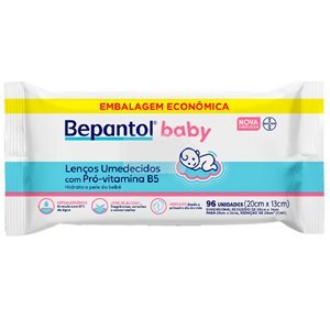 Bepantol Baby Lenços Umedecidos Hipoalergênico Com Pró Vitamina B5 Sem Fragrância - 96 Unidades