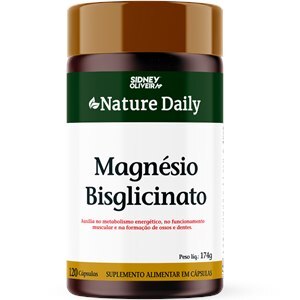 Magnésio Bisglicinato Nature Daily 120 Cápsulas Sidney Oliveira