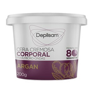 Cera Cremosa Corporal de Micro-ondas Depilsam Argan 200g