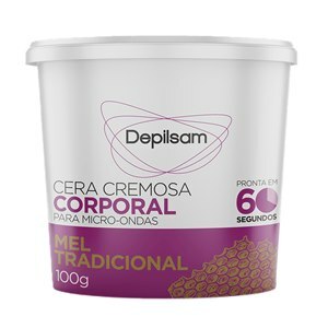 Cera Cremosa Corporal de Micro-ondas Depilsam Mel Tradicional 100g