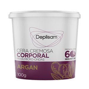 Cera Cremosa Corporal de Micro-ondas Depilsam Argan 100g