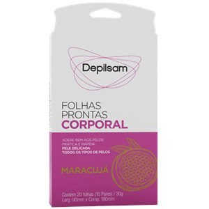 Folhas Prontas Corporal Depilsam Maracujá - 10 Pares