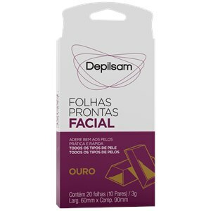 Folhas Prontas Corporal Depilsam Ouro - 10 Pares