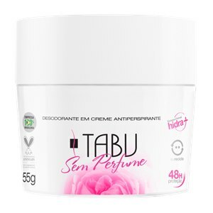 Desodorante Antiperspirante em Creme Tabu sem Perfume 48h 55g