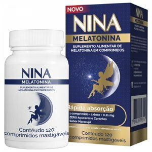 MELATONINA - NINA 0,21MG 120 COMPRIMIDOS MASTIGÁVEIS 