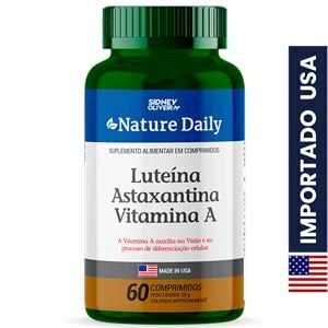 Luteína + Astaxantina + Vitamina A Made In Usa Nature Daily 60 Comprimidos Sidney Oliveira