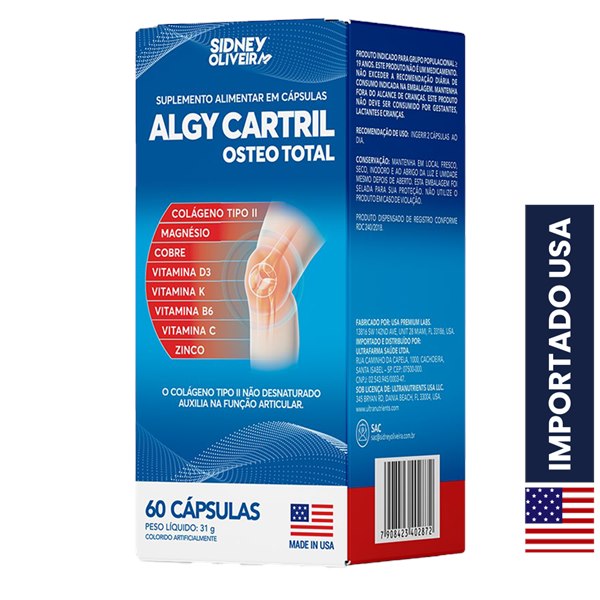 Colágeno Tipo Il Algy Cartril Osteo Total Made In Usa 60 Cápsulas ...