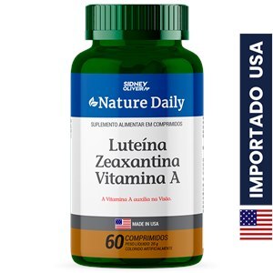 Luteína + Zeaxantina + Vitamina A Made In Usa Nature Daily 60 Comprimidos Sidney Oliveira