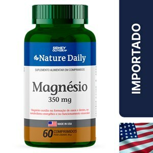 MAGNÉSIO 350MG MADE IN USA NATURE DAILY 60 COMPRIMIDOS SIDNEY OLIVEIRA
