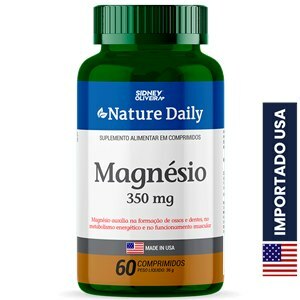 Magnésio 350Mg Made In Usa Nature Daily 60 Comprimidos Sidney Oliveira