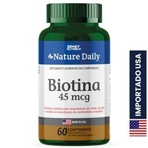 Biotina 45mcg 60 Comprimidos Nature Daily Made In Usa