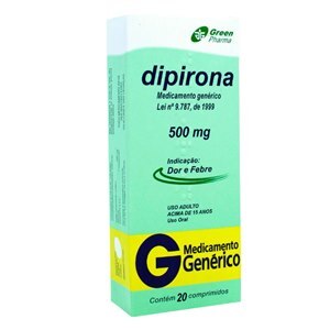 Dipirona Sodica 500 Mg Com Ct Bl Al Plas Trans X 20
