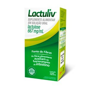 LACTULOSE LACTULIV 667MG/ML SEM SABOR 120ML