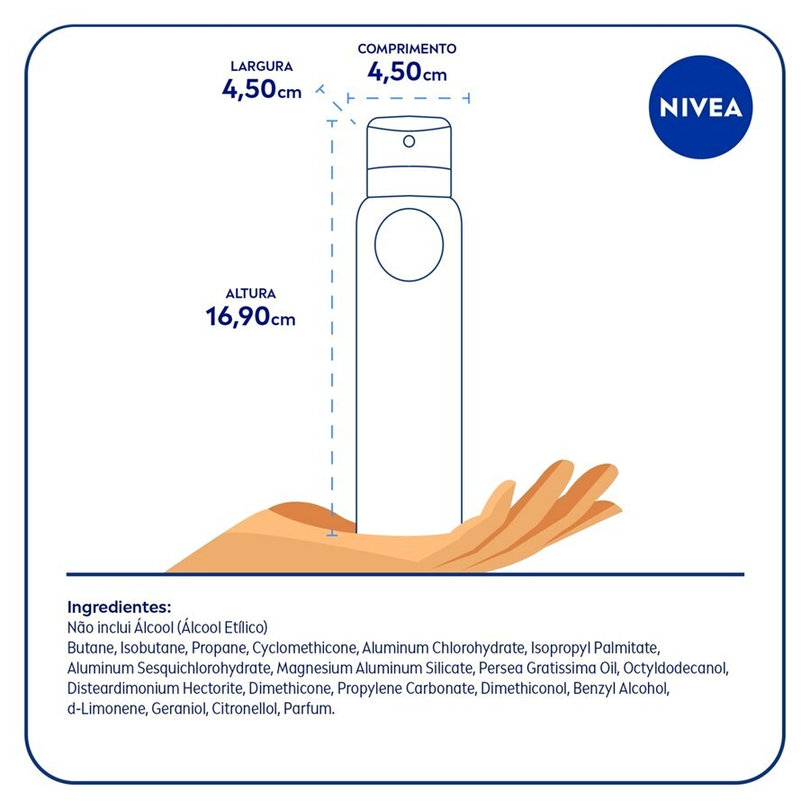 DESODORANTE ANTITRANSPIRANTE AEROSOL NIVEA DRY COMFORT 200ML - Ultrafarma