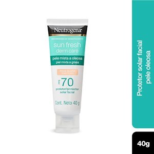 Protetor Solar Neutrogena Sun Fresh Derm Care Mista A Oleosa Fps70 Pele Clara 40G
