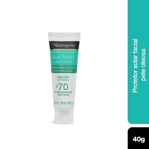 Protetor Solar Neutrogena Sun Fresh Derm Care Mista A Oleosa Fps70 Facial Sem Cor 40G