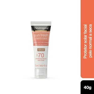 Protetor Solar Neutrogena Sun Fresh Derm Care Normal/Seca Com Cor Fps70 40G