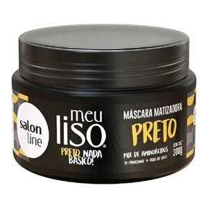 MÁSCARA SALON LINE MEU LISO MATIZADORA PRETO 300G