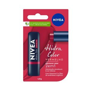 HIDRATANTE LABIAL NIVEA HIDRA COLOR 2 EM 1 VERMELHO 4,8G