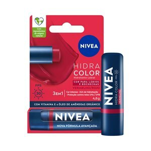 HIDRATANTE LABIAL NIVEA HIDRA COLOR 2 EM 1 VERMELHO 4,8G