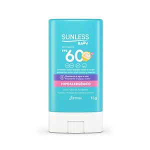 Protetor Solar Sunless Bastão Rosto E Corpo Baby Fps60 15G