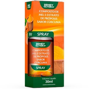 Extrato De Própolis + Mel Sabor Cúrcuma Spray 30Ml Sidney Oliveira