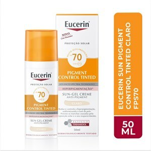 PROTETOR SOLAR EUCERIN SUN PIGMENT CONTROL TINTED CLARO FPS 70 50G