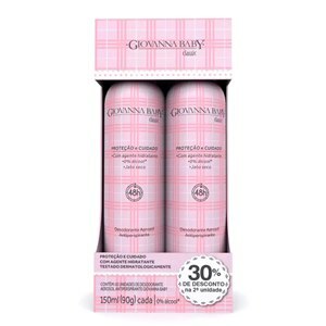 PACK GIOVANNA BABY DESODORANTE AEROSOL CLASSIC 30% NA SEGUNDA UNIDADE 150ML