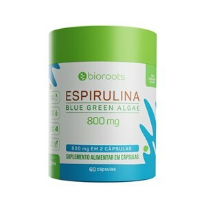 Espirulina 800Mg Bioroots 60 Cápsulas