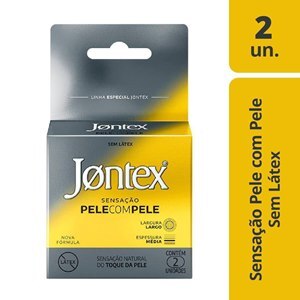 Preservativo Jontex Lubrificado Sensação Pele Com Pele - 2 Unidades