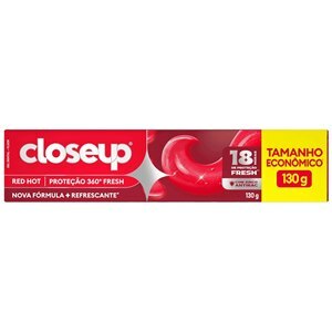 Creme Dental Closeup Proteção 360º Fresh Red Hot 130g