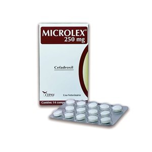 ANTIBIÓTICO MICROLEX 250MG 14 COMPRIMIDOS PARA CÃES E GATOS