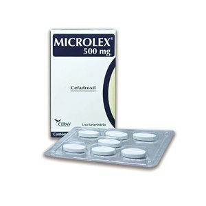 ANTIBIÓTICO MICROLEX 500MG 14 COMPRIMIDOS PARA CÃES E GATOS