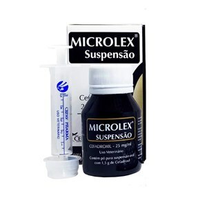 ANTIBIÓTICO MICROLEX SUSPENSÃO 60ML PARA CÃES E GATOS