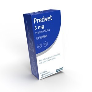 ANTI-INFLAMATÓRIO PREDVET 5 MG 10 COMPRIMIDOS