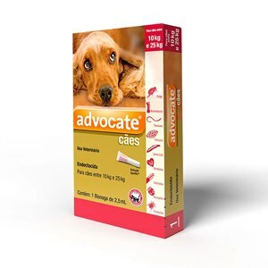 ANTIPULGAS ADVOCATE PARA CÃES ENTRE 10 E 25KG 2,5ML