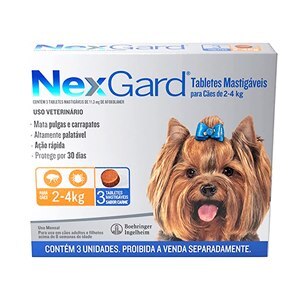 Nexgard Cães De 10,1 A 25kg 3 Tablet Antipulgas Carrapatos