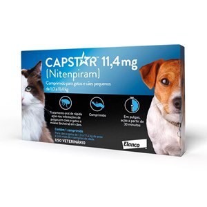 Antipulgas Elanco Capstar 11mg para Cães e Gatos de até 11,4kg