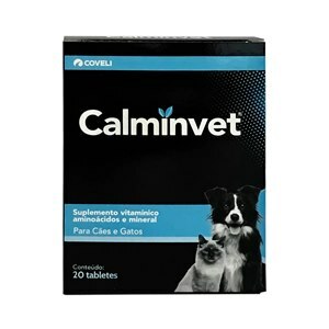 SUPLEMENTO VITAMÍNICO CALMINVET PARA CÃES E GATOS 20 TABLETES