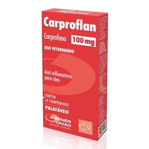 ANTI-INFLAMATÓRIO CARPROFLAN 100MG 14 COMPRIMIDOS PALATÁVEIS 