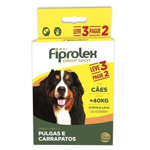 Combo  Fiprolex Drop Spot Ceva para Cães Acima de 40kg 