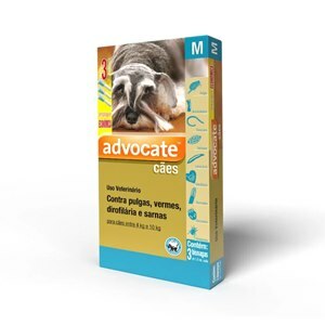 COMBO ANTIPULGAS ECONÔMICO ADVOCATE PARA CÃES ENTRE 4 E 10KG 1,0ML