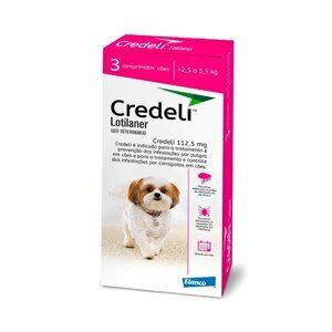 CREDELI 112,5MG ELANCO 3 COMPRIMIDOS (CÃES DE 2,5KG ATÉ 5,5KG)