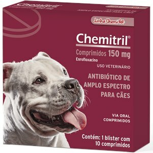 CHEMITRIL 150MG 10 COMPRIMIDOS PARA CÃES 