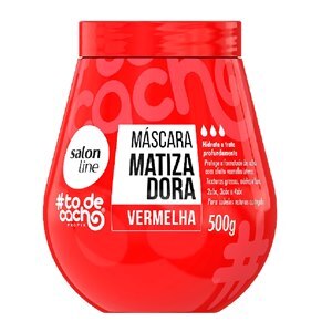 MÁSCARA TRATAMENTO SALON LINE MATIZADORA VERMELHA HIDRATA E TRATA 500G