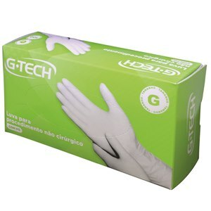 Luva Látex Procedimento G-Tech Com Pó G 100 Unidades
