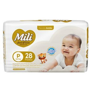 Fralda Mili Love&Care Premium Jumbo P - 28 Unidades