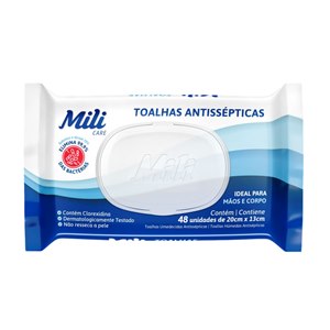 Toalhas Antissépticas Mili - 48 Unidades